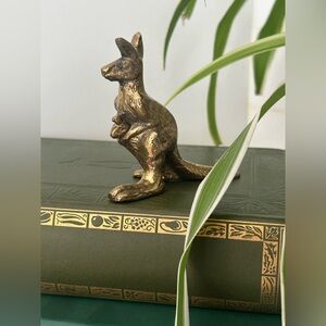 Brass Kangaroo with Baby Joey